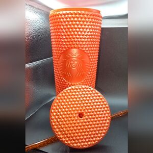 Starbucks Orange Tumbler with Lid